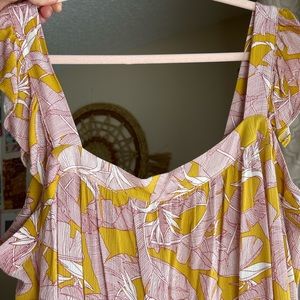 Long maxi sleeveless floral dress